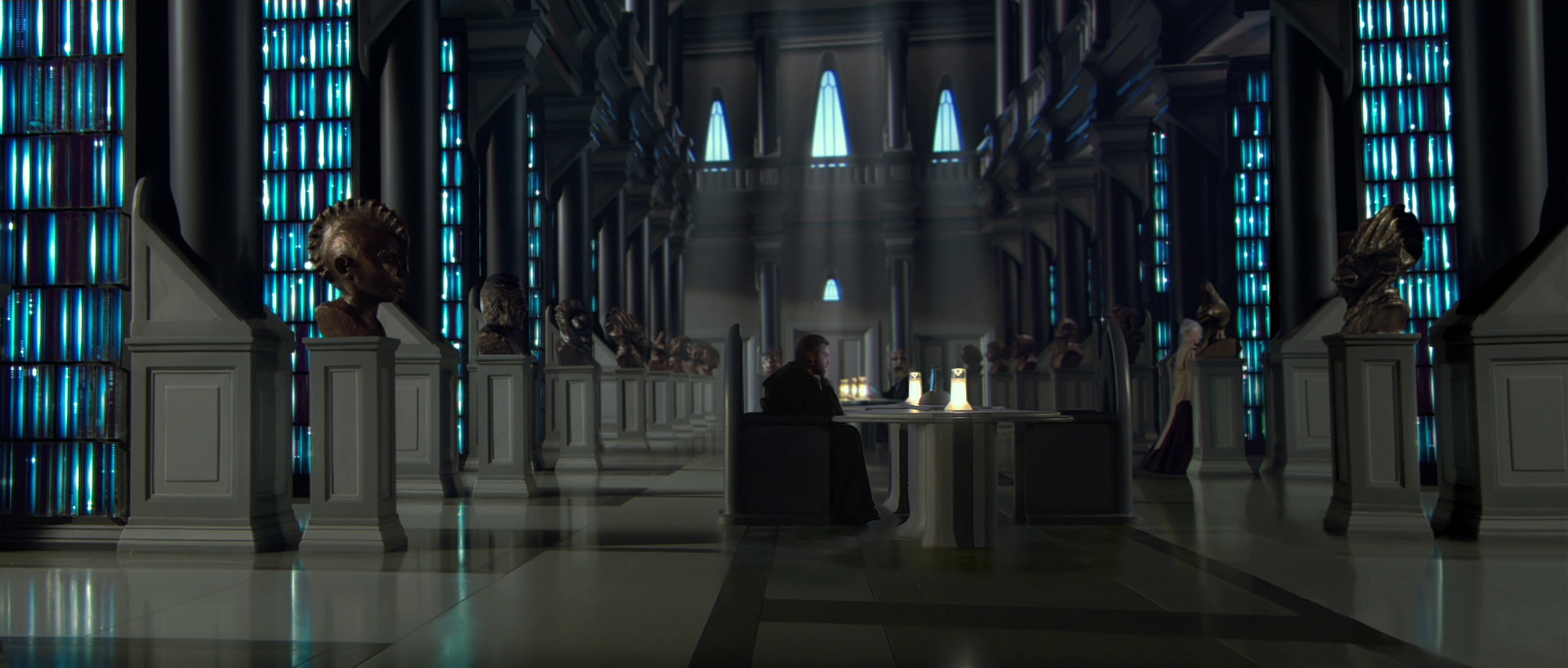 Futuristic library as seen in Star Wars